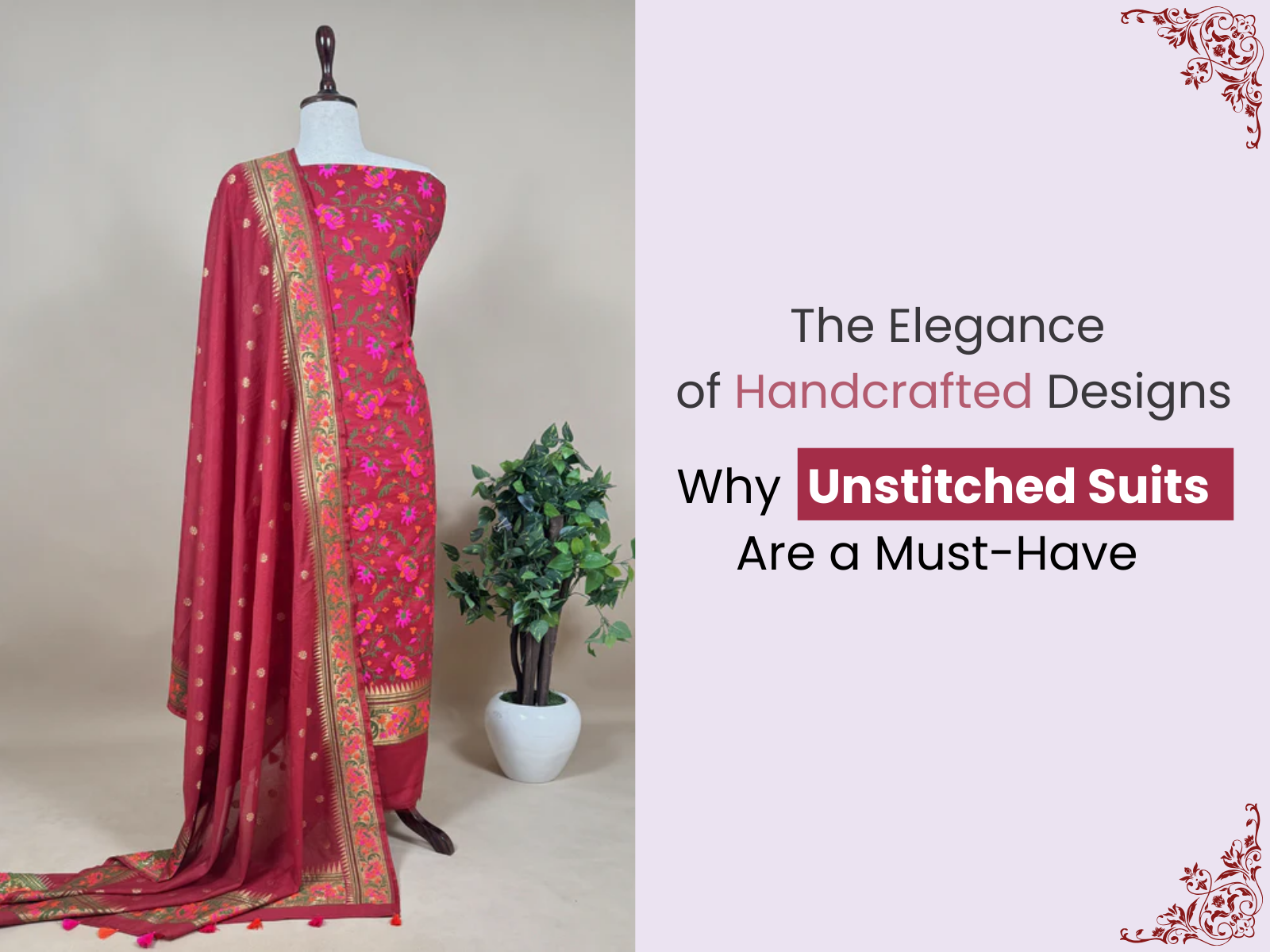 The Elegance of Handcrafted Designs: Why Unstitched Suits Are a Must-Have