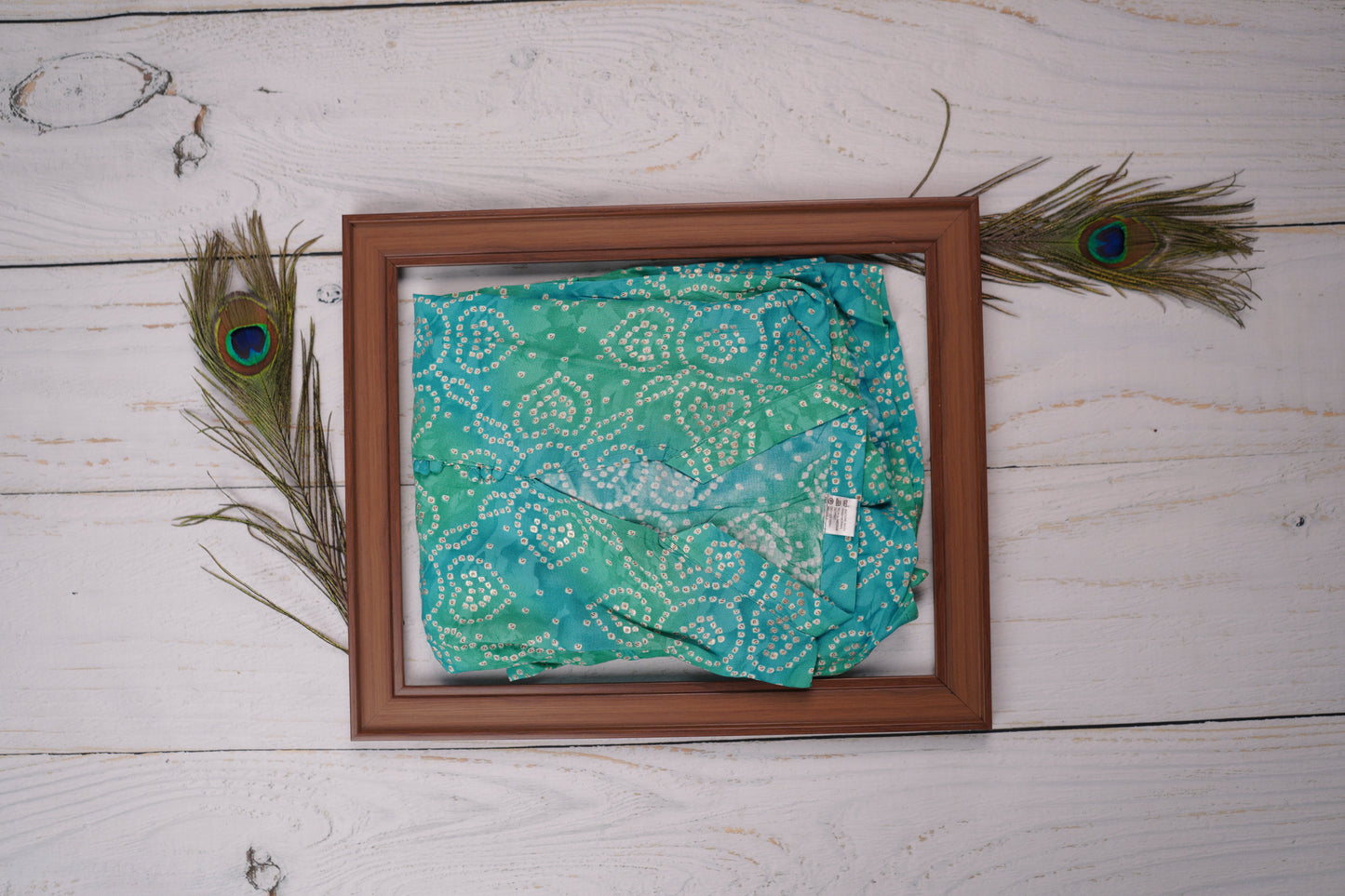 Blue and White Unstitched Dress Material Suit