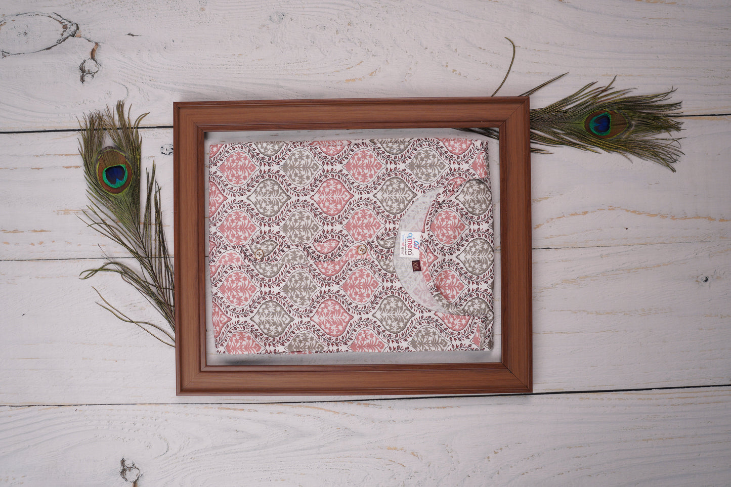 Stunning Blend of Pink and Brown Hues Dress Material Suit