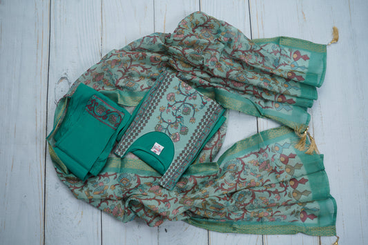 Turquoise Green Sets  Stunning Dress Material Suit