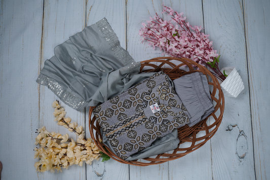 Sophistication and Elegance Unstitched Dress Material Suit