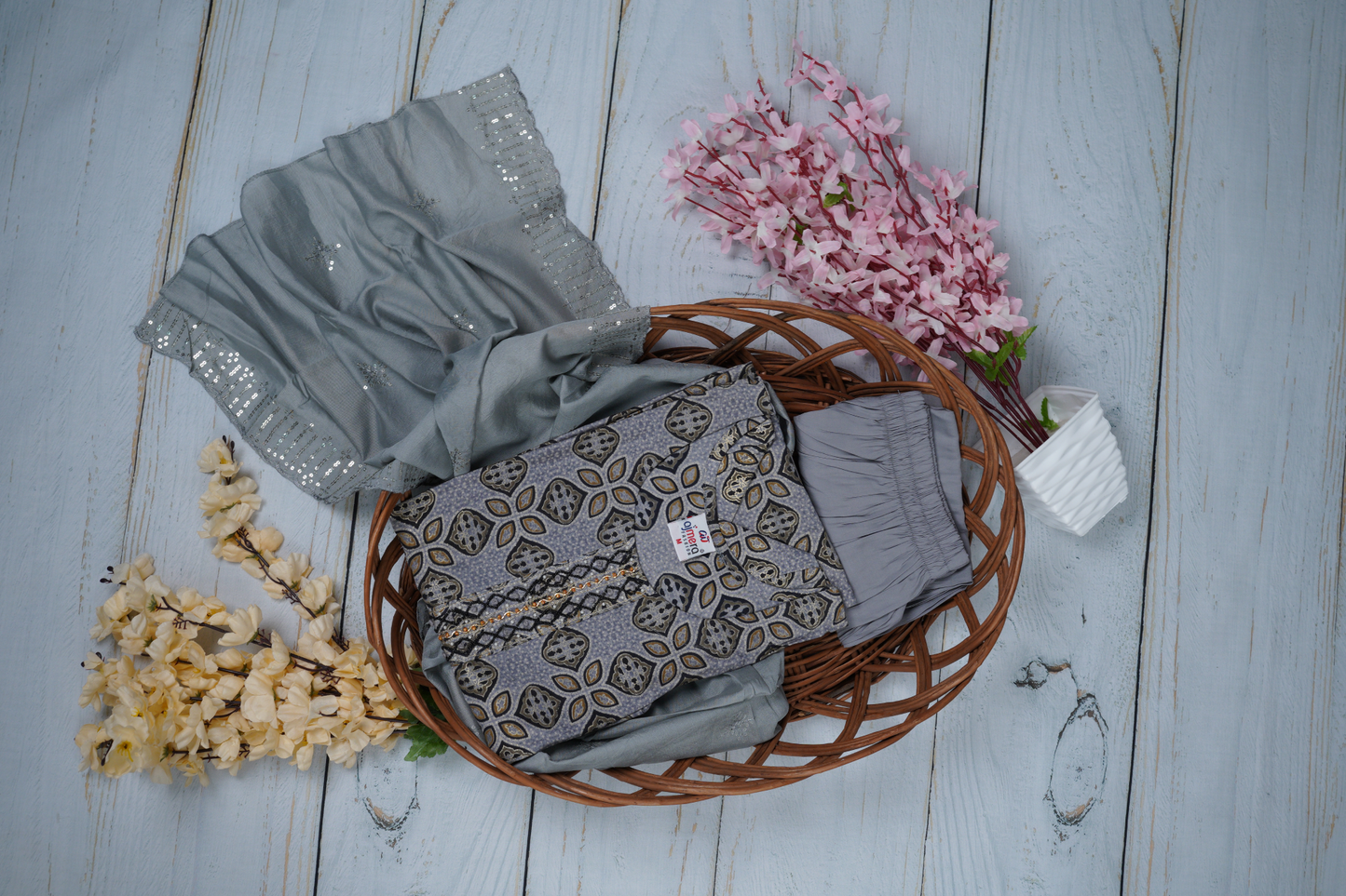 Sophistication and Elegance Unstitched Dress Material Suit